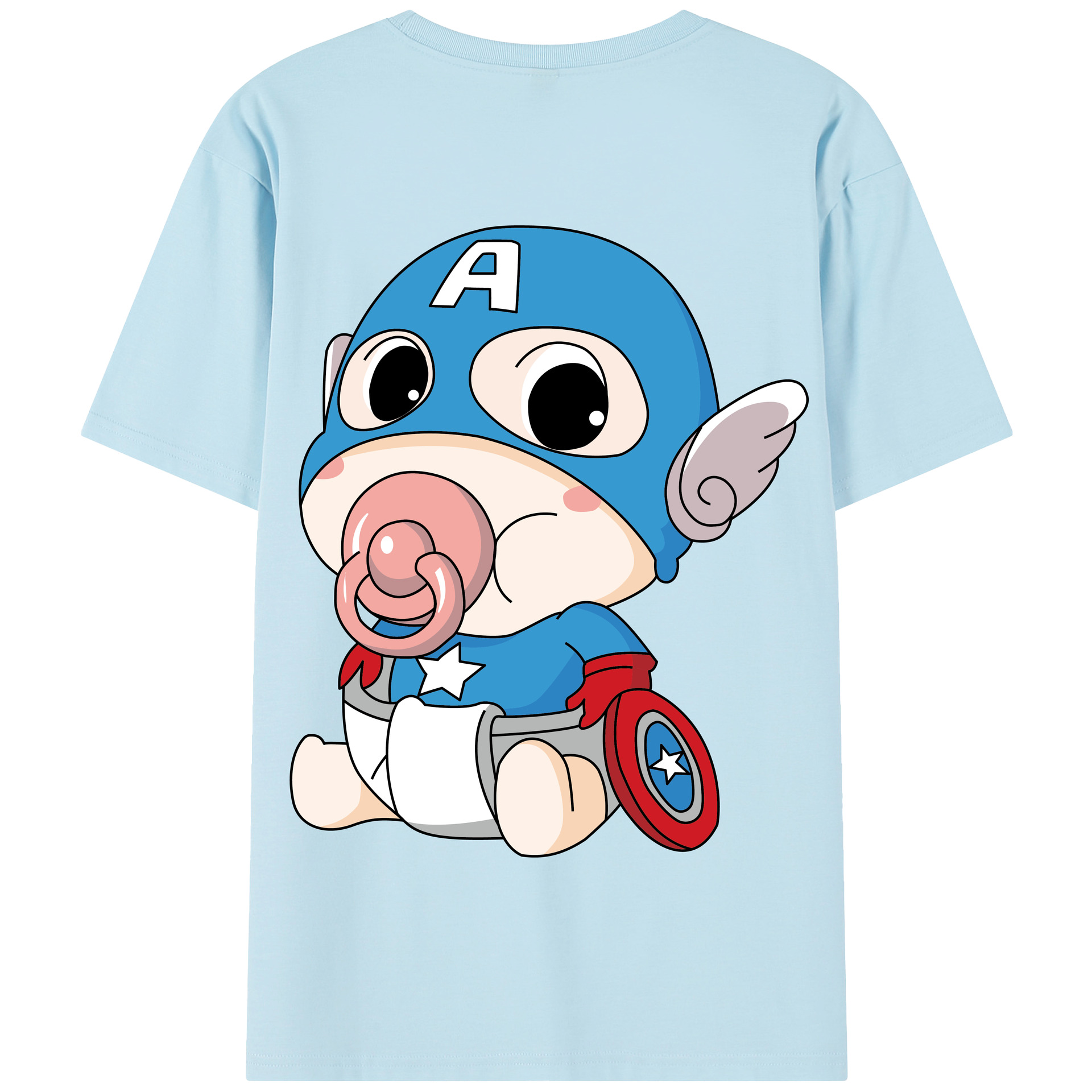 （画像用） アベンジャーズ The Avengers 綿100％半袖Tシャツ（背面プリント）